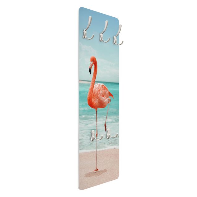 Percheros de pared Beach With Flamingo