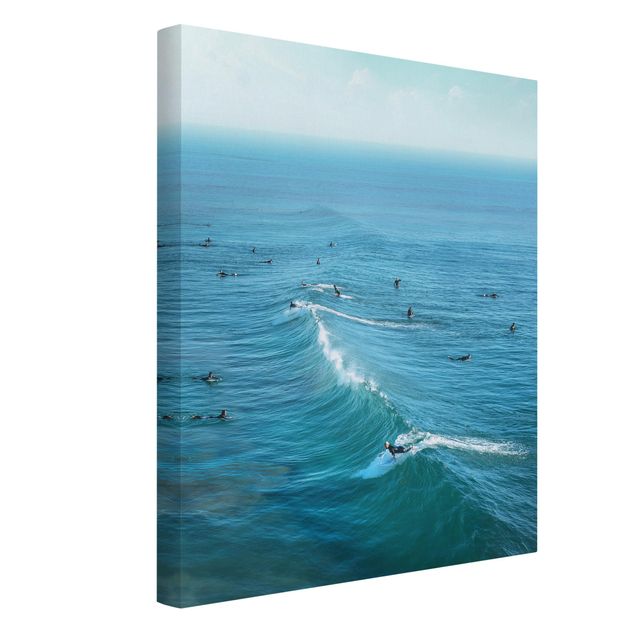 Lienzos de paisajes Surfer At Huntington Beach