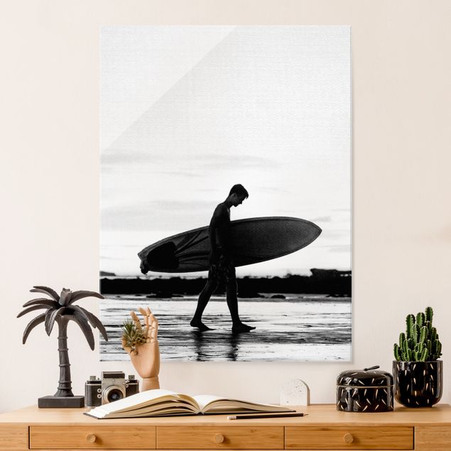 Cuadro con paisajes Shadow Surfer Boy In Profile