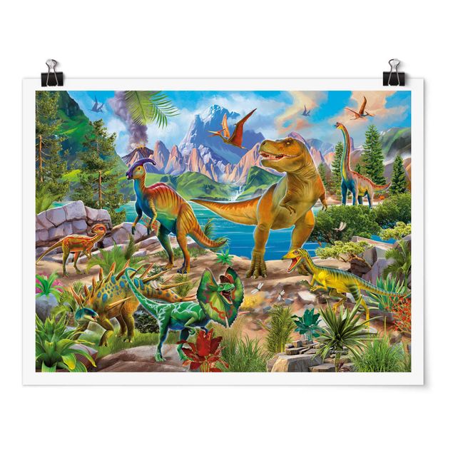 Cuadros animales T-Rex And Parasaurolophus