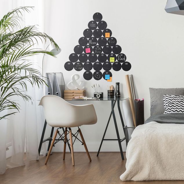 Láminas adhesivas en negro Study - DIY Chalkboard Wallpaper