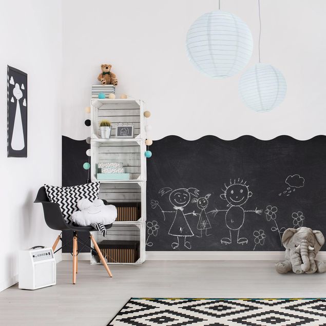Laminas adhesivas pared Nursery - DIY Chalkboard Wallpaper