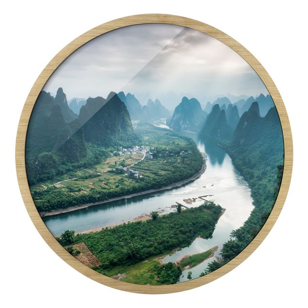 Cuadros redondos View Of Li River And Valley
