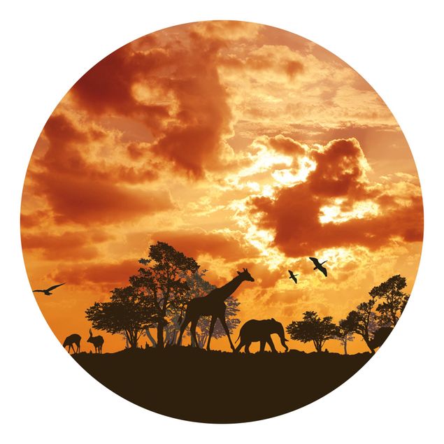 Papel pintado África Tanzania Sunset