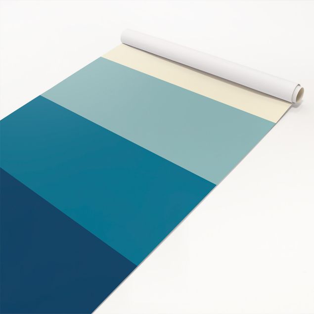 Láminas adhesivas en azul Deep Sea 4 Stripes Set - Pastel Turquoise Teal Prussian Blue Moon Gray