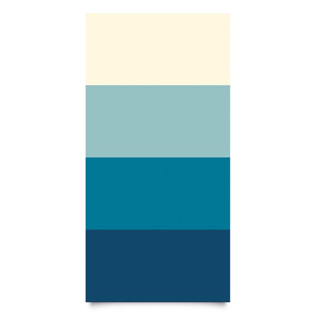 Láminas adhesivas en gris Deep Sea 4 Stripes Set - Pastel Turquoise Teal Prussian Blue Moon Gray