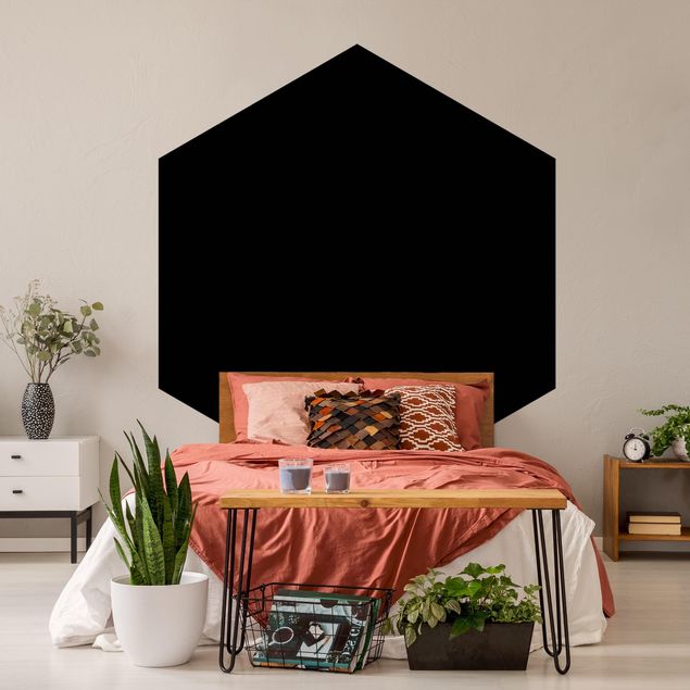Papel pintado hexagonal Deep Black