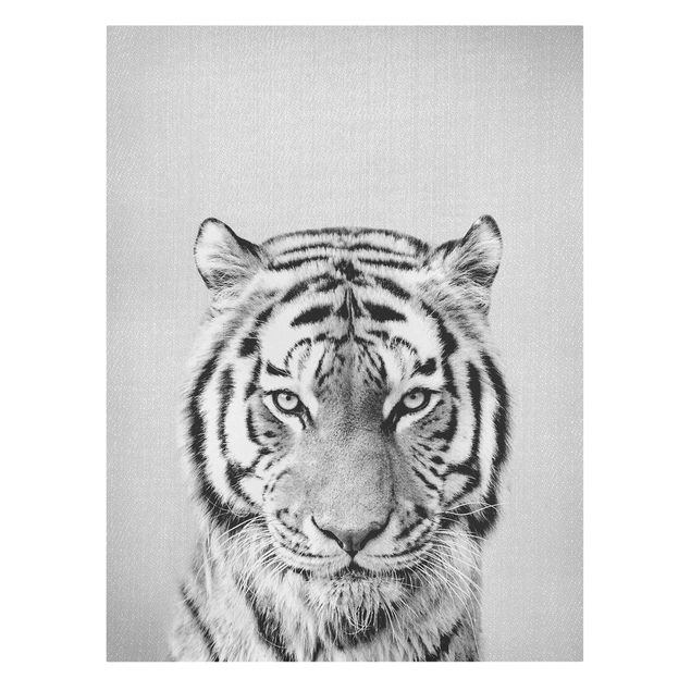 Lienzos en blanco y negro Tiger Tiago Black And White