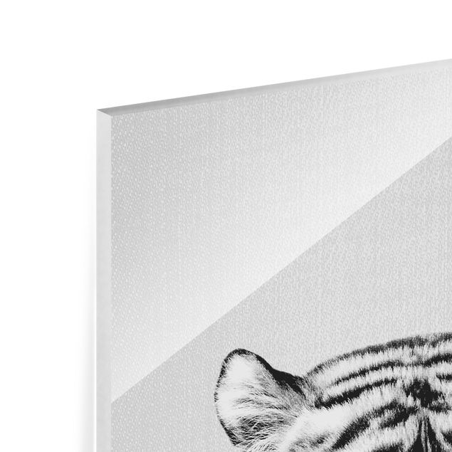 Cuadros de Gal Design Tiger Tiago Black And White