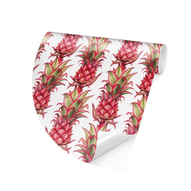 Papel pintado rayas Tropical Pineapple Stripes