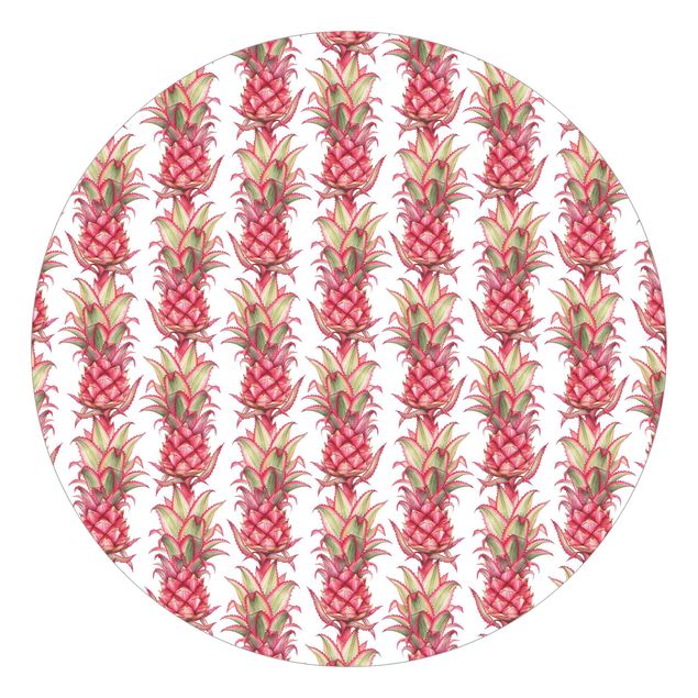 Papel pintado con patrones Tropical Pineapple Stripes