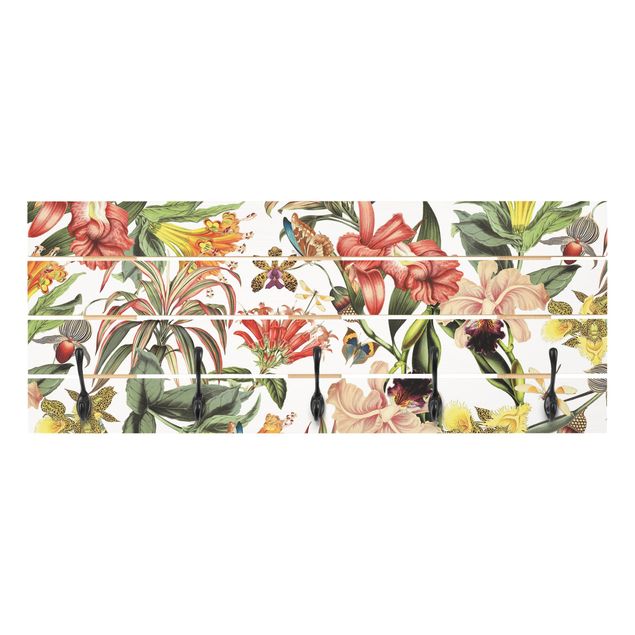 Percha pared Tropical Flowers