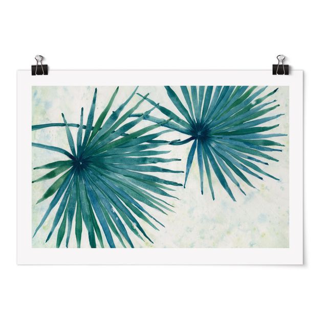 Cuadros flores Tropicl Palm Leaves Close-up