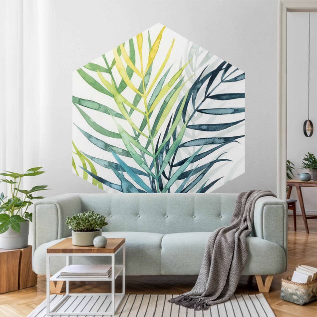 Papel pintado moderno Tropical Foliage - Palm Tree
