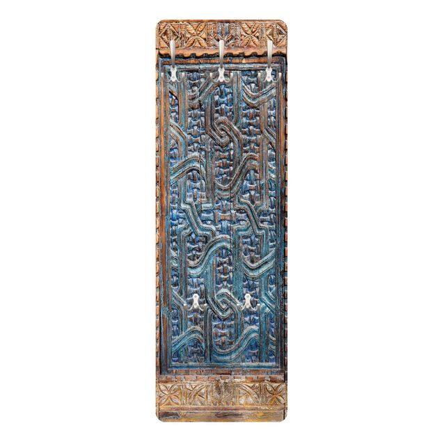 Percha pared Door With Moroccan Carving