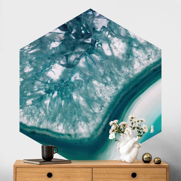 Papel pintado piedra natural Turquoise Crystal