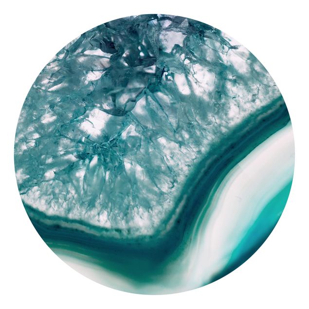Papel pintado salón moderno Turquoise Crystal