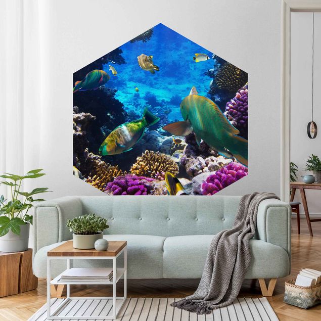 Papel pintado fondo marino infantil Underwater Dreams