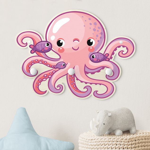 Decoración habitacion bebé Underwater World - Kraken Purple Pink