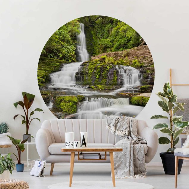 Papel pintado cascadas Upper Mclean Falls In New Zealand