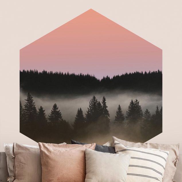 Papeles pintados modernos Dreamy Foggy Forest