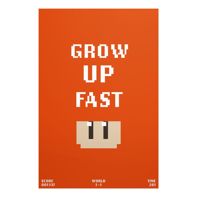 Cuadros Video Game Grow Up Fast In Red