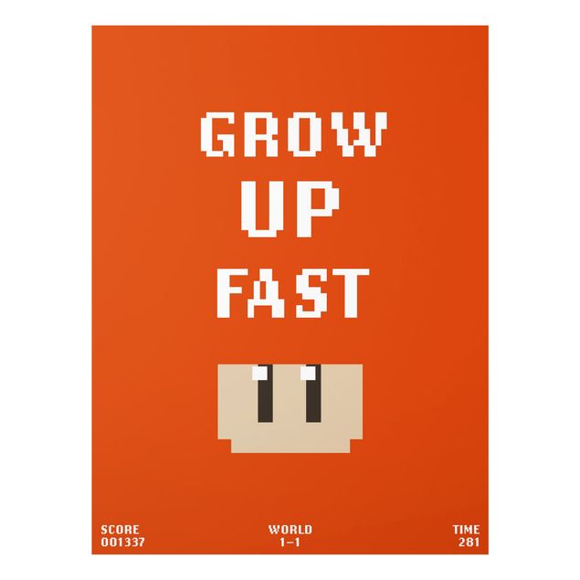 Cuadros Video Game Grow Up Fast In Red
