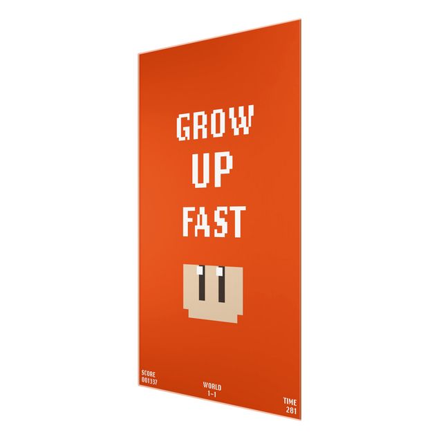 Tableros magnéticos de vidrio Video Game Grow Up Fast In Red