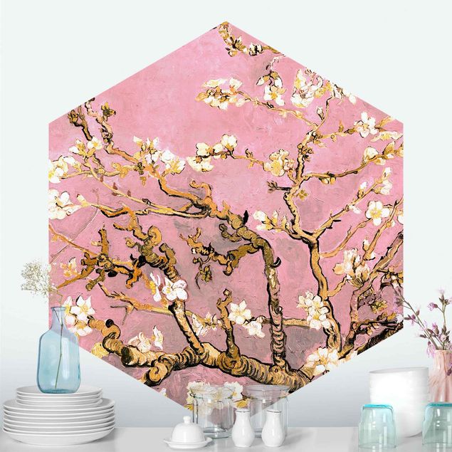Cuadro del Impresionismo Vincent Van Gogh - Almond Blossom In Antique Pink