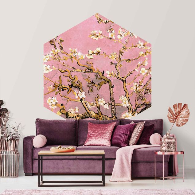 Cuadros puntillismo Vincent Van Gogh - Almond Blossom In Antique Pink