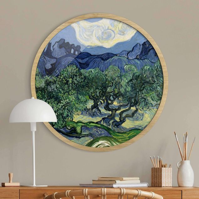 Pósters enmarcados de cuadros famosos Vincent Van Gogh - Olive Trees