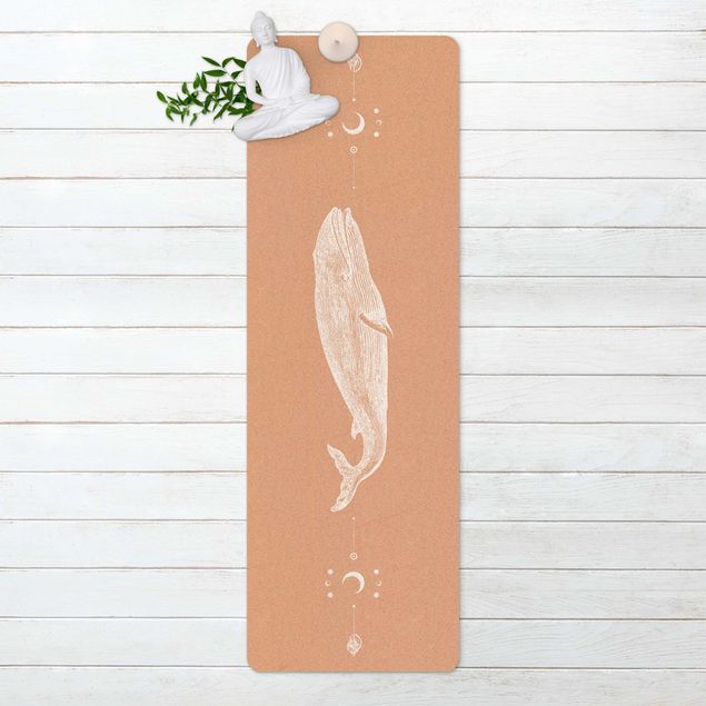 Alfombras modernas Vintage Humpback Whale White