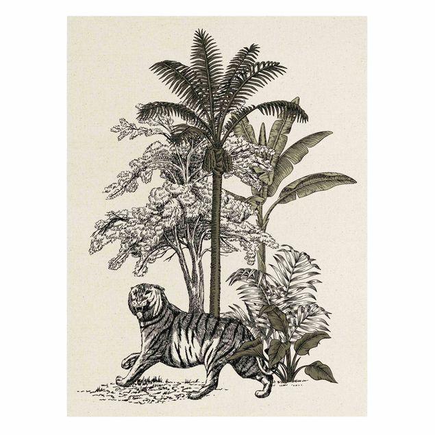 Cuadros de plantas Vintage Illustration - Proud Tiger