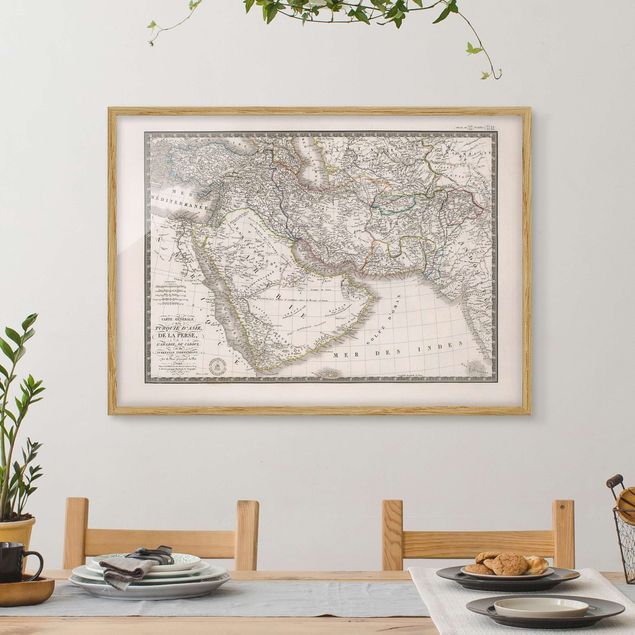 Decoración en la cocina Vintage Map In The Middle East