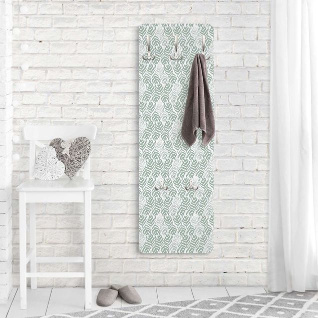 Percheros de pared shabby chic Vintage Pattern Branch With Leaves