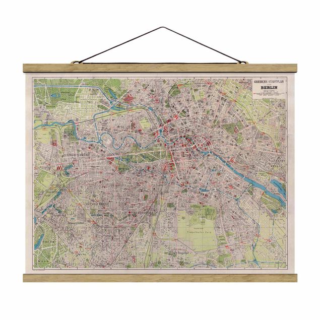 Cuadros mapamundi Vintage Map Berlin