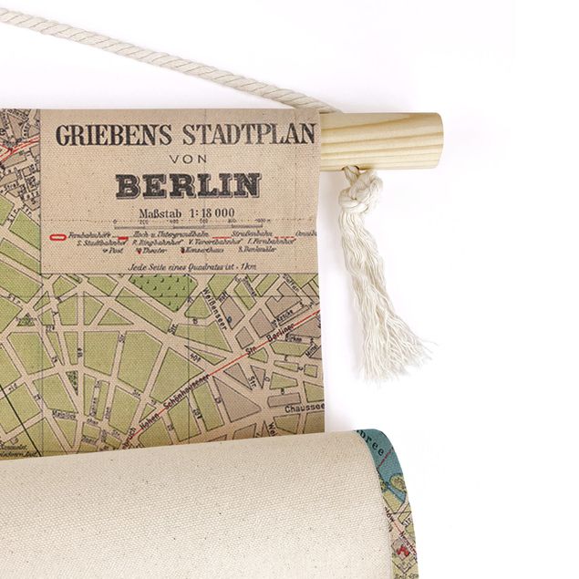 Tapices XXL Vintage Map Of Berlin