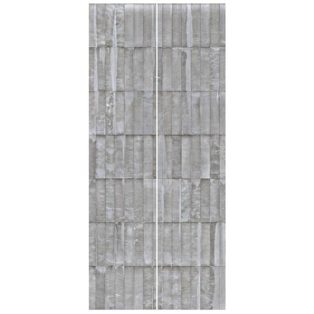 Papel pared 3d Concrete Brick Wallpaper