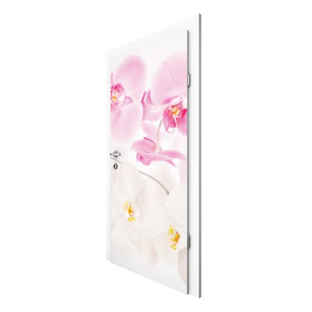 Papel pintado para puertas flores Delicate Orchids