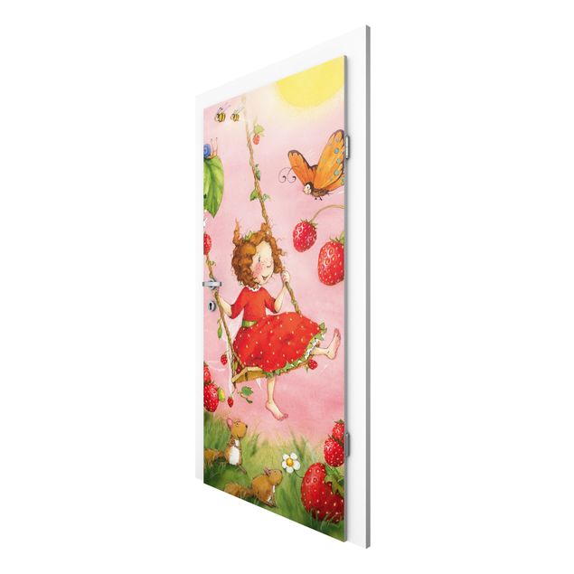 Papel pintado para puertas dormitorio infantil Little Strawberry Strawberry Fairy - Tree Swing