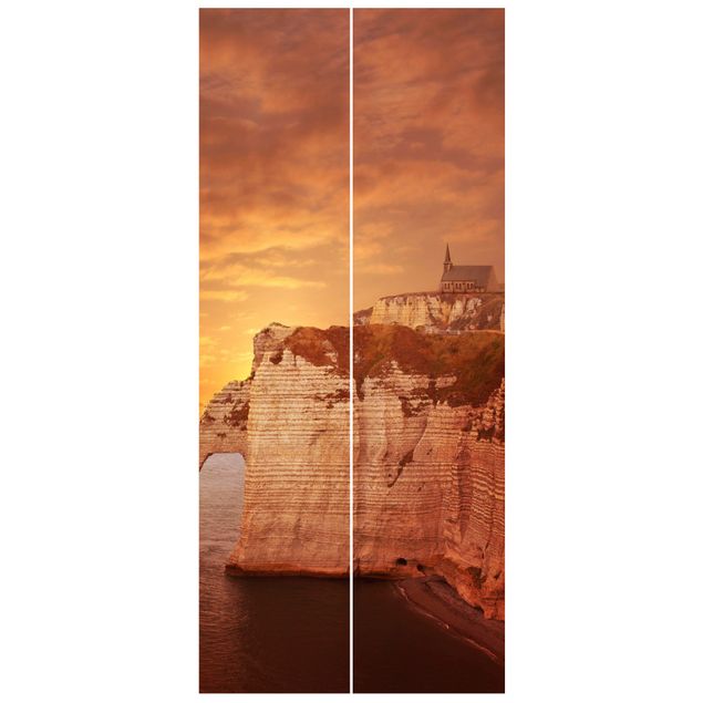 Papel pintado para puertas paisajes Sunrise In Etretat