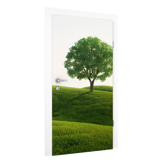 Papel pintado para puertas paisajes Green Tranquility