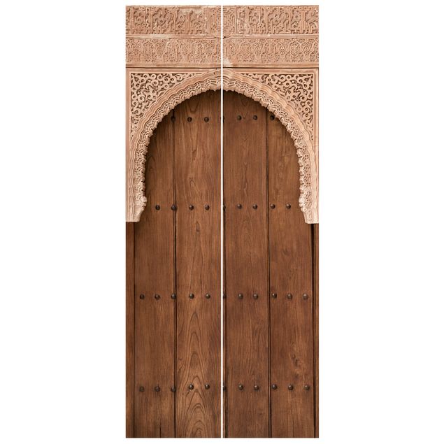 Papel pintado madera Wooden Gate From The Alhambra Palace
