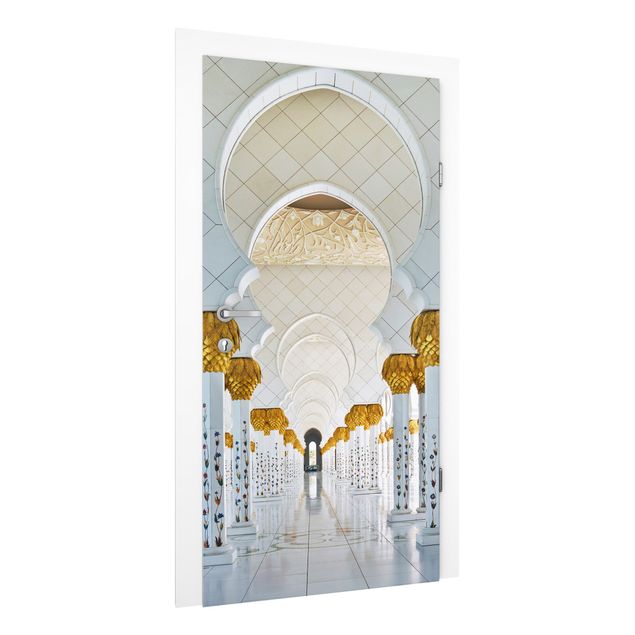 Papel pared 3d Mosque In Abu Dhabi