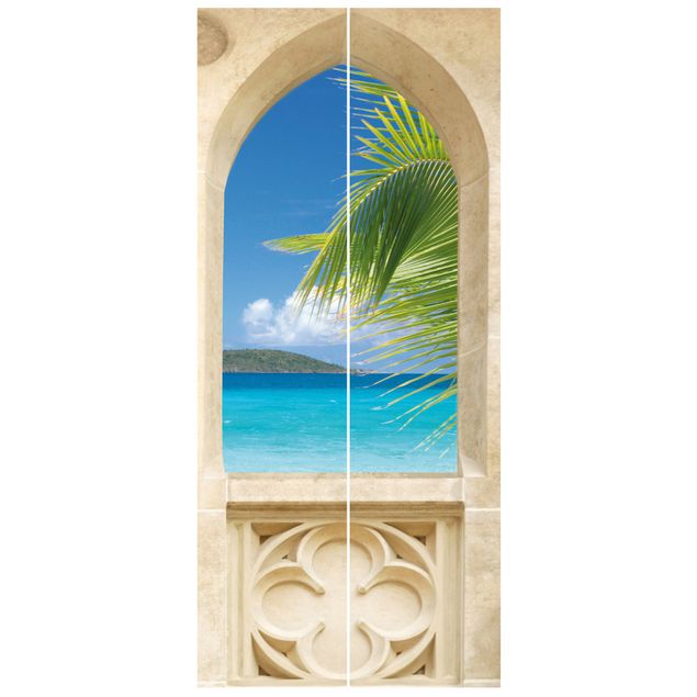 Papel pintado para puertas 3D Ocean View
