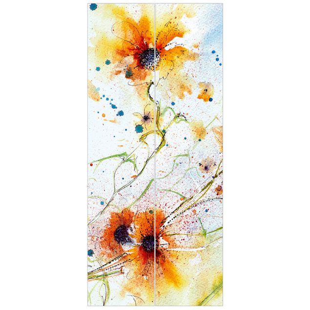 Papel pintado floral Painted Flowers