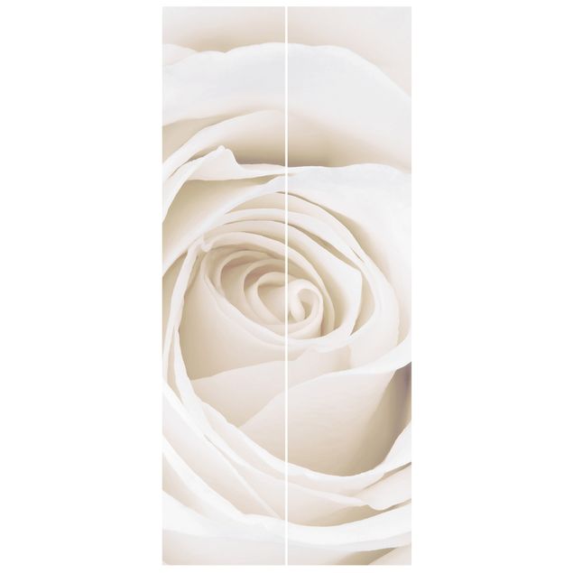 Papel pintado flores Pretty White Rose