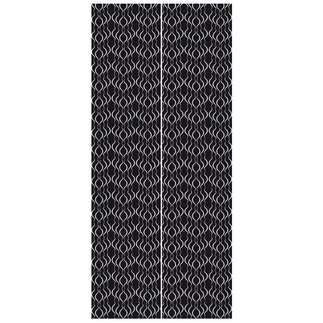 Papel pintado blanco y negro Dot Pattern In Black