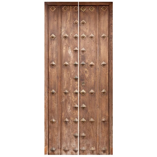 Papel pintado salón moderno Rustic Spanish Wooden Door