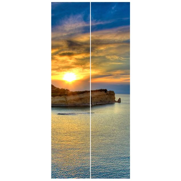 Papel pintado puesta de sol Sunset Over Corfu